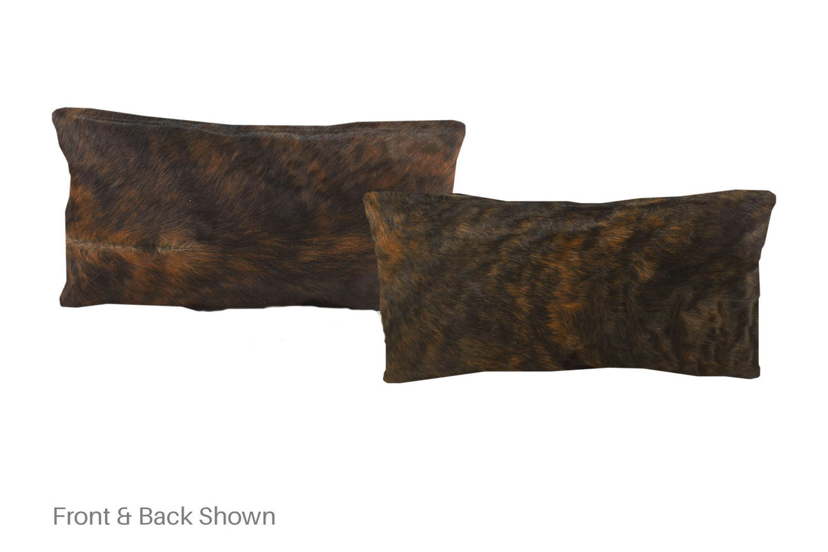 Dark Brindle Cowhide Pillow #A51600
