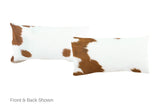Brown and White Cowhide Pillow 12x22 #A51610 by Hudson Hides