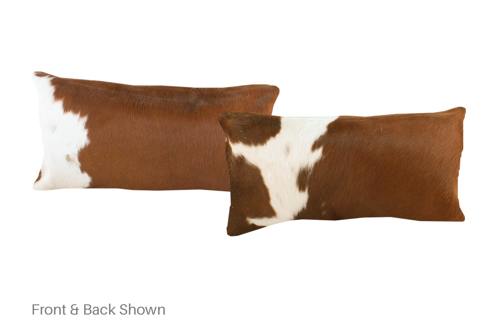 Brown and White Cowhide Pillow #A51612