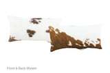 Tricolor Cowhide Pillow 12x22 #A51616 by Hudson Hides