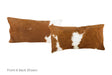 Brown and White Cowhide Pillow 12x22 #A51619 by Hudson Hides