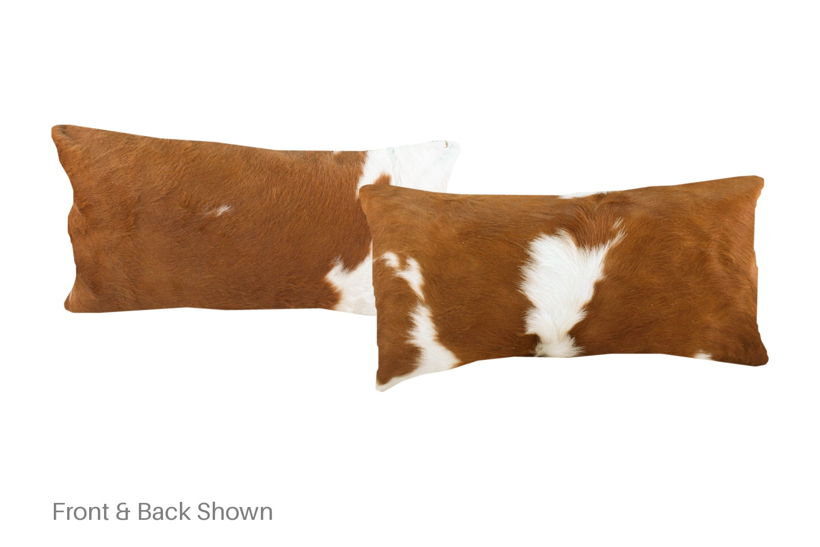 Brown and White Cowhide Pillow #A51619