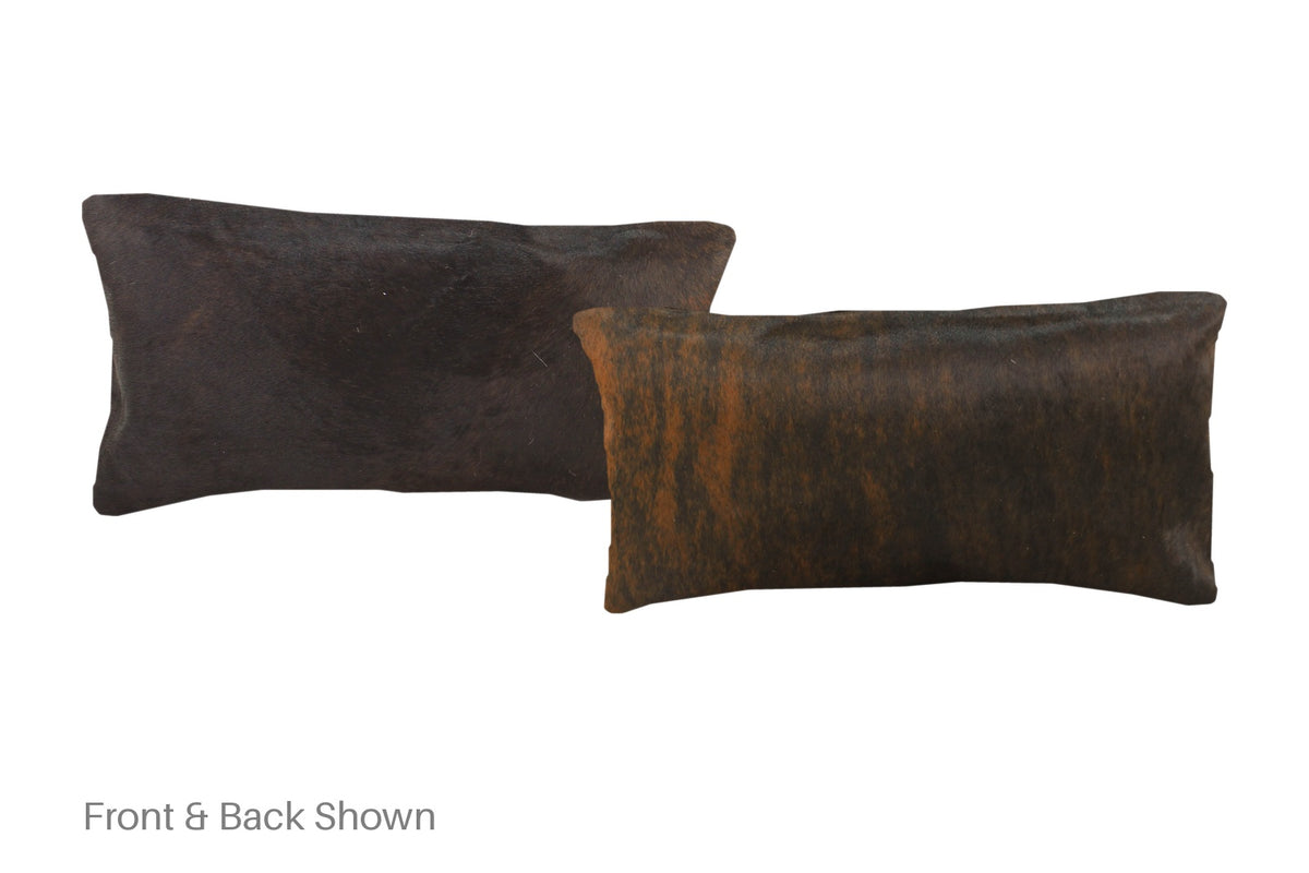 Dark Brindle Cowhide Pillow #A51626