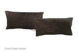 Solid Black Cowhide Pillow 12x22 #A51631 by Hudson Hides