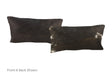 Solid Black Cowhide Pillow 12x22 #A51633 by Hudson Hides