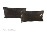 Solid Black Cowhide Pillow 12x22 #A51633 by Hudson Hides