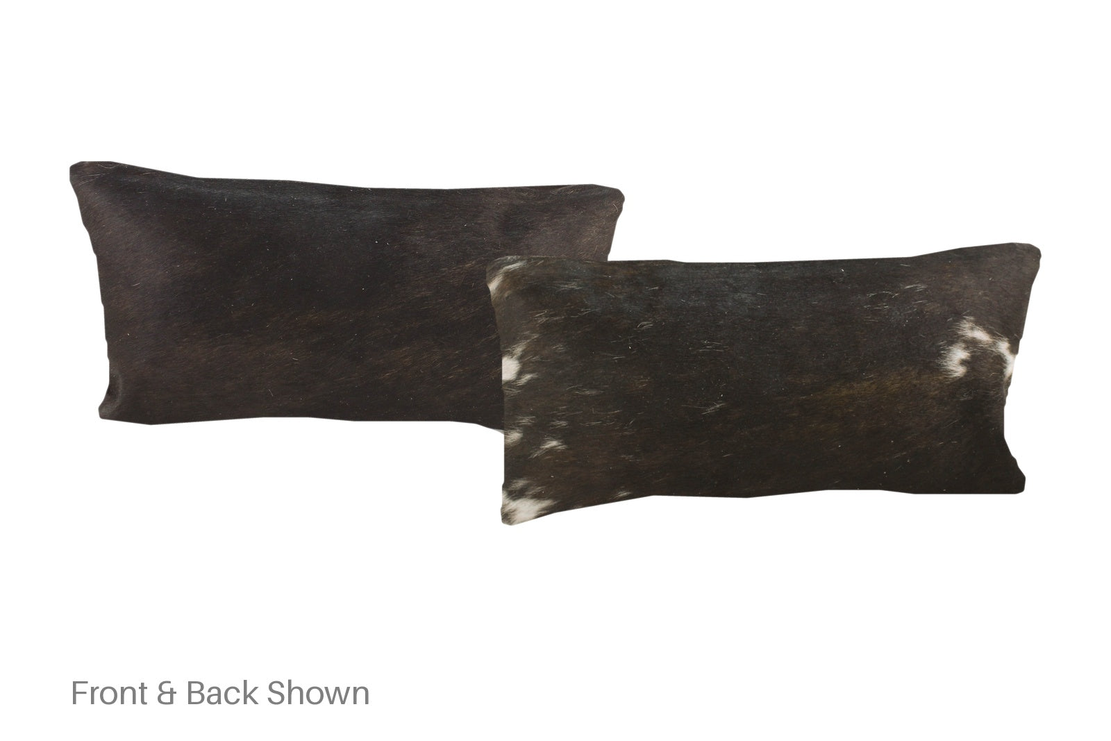 Solid Black Cowhide Pillow #A51633