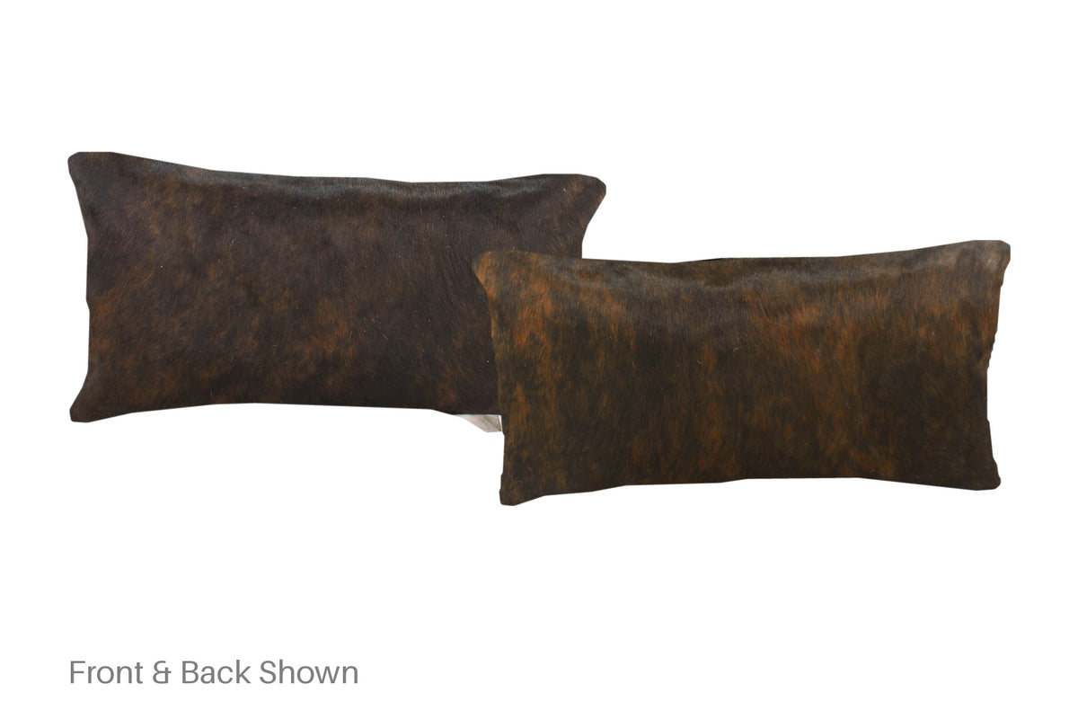 Dark Brindle Cowhide Pillow #A51634