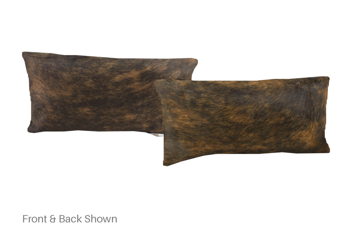 Dark Brindle Cowhide Pillow #A51638