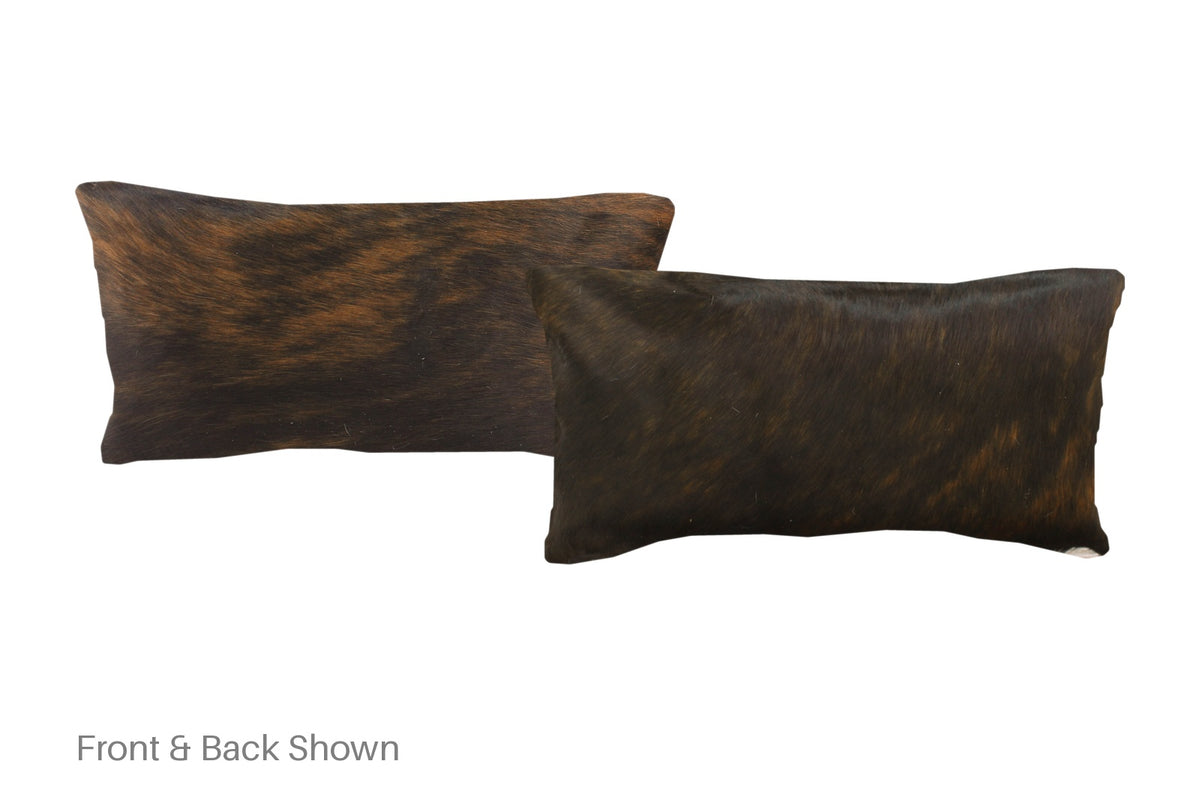 Dark Brindle Cowhide Pillow #A51639