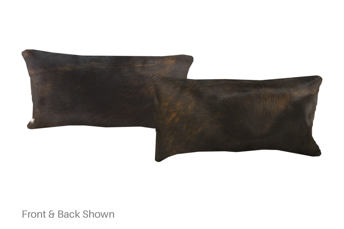 Dark Brindle Cowhide Pillow #A51641