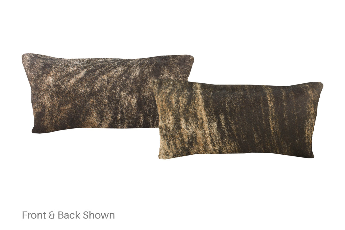 Dark Brindle Cowhide Pillow #A51642