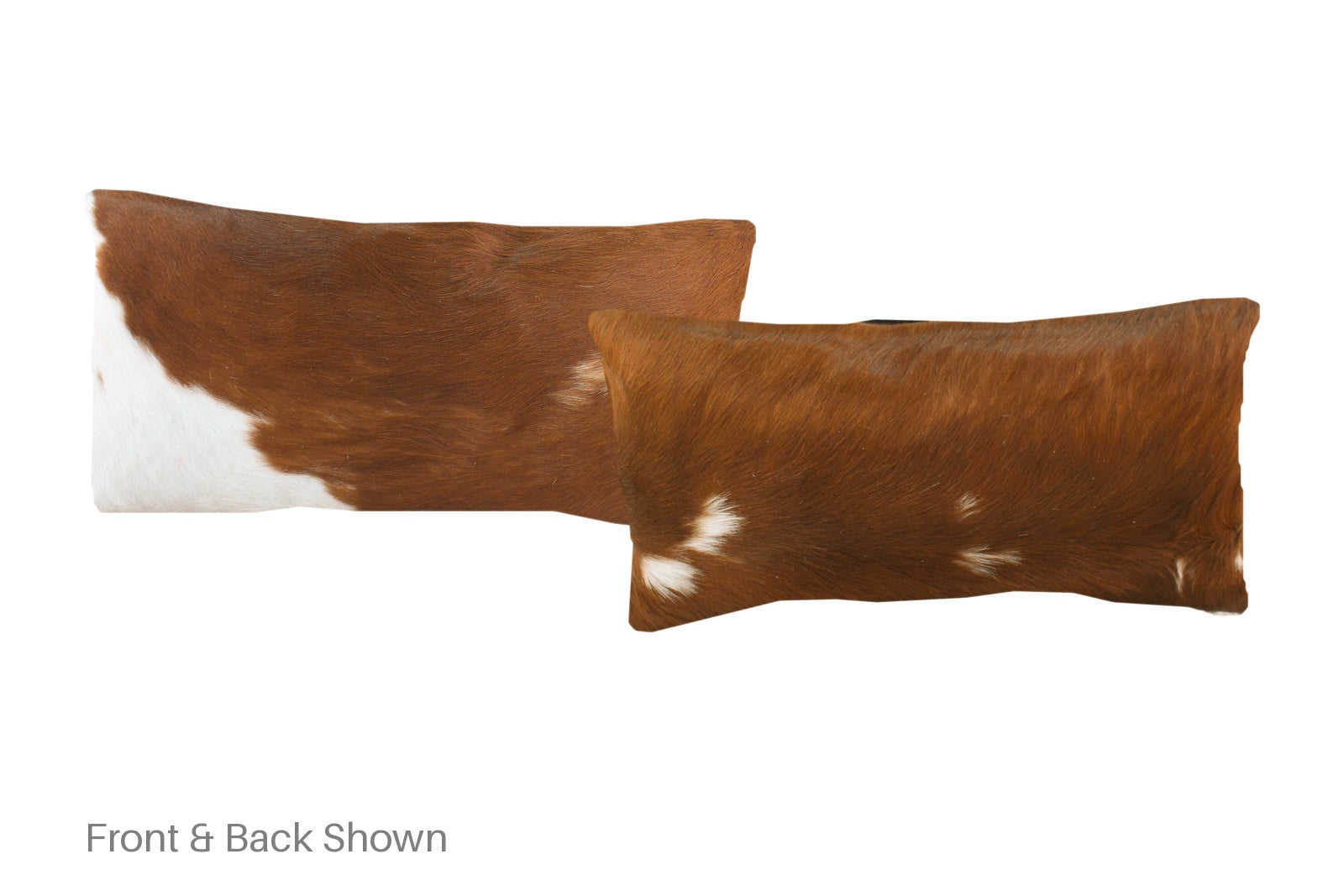 Brown and White Cowhide Pillow #A51653