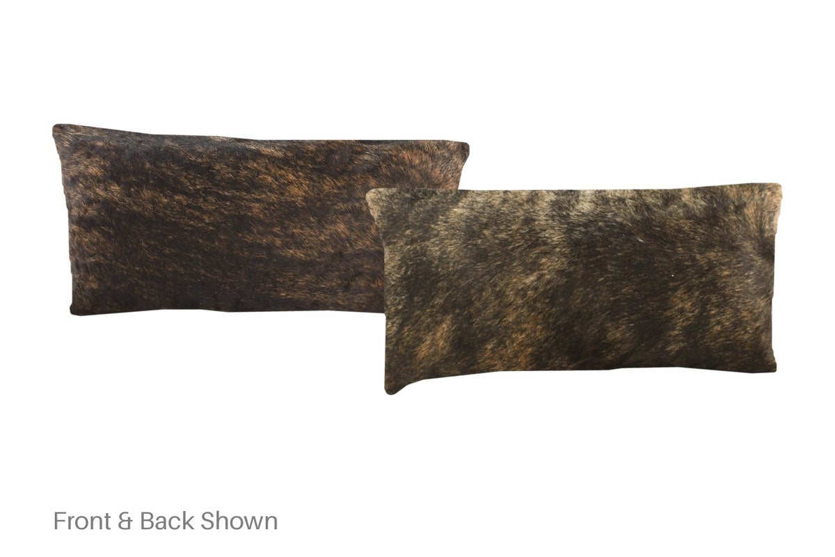 Dark Brindle Cowhide Pillow #A51666