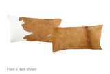 Brown and White Cowhide Pillow 12x22 #A51669 by Hudson Hides
