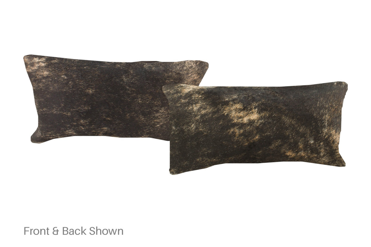 Dark Brindle Cowhide Pillow #A51673