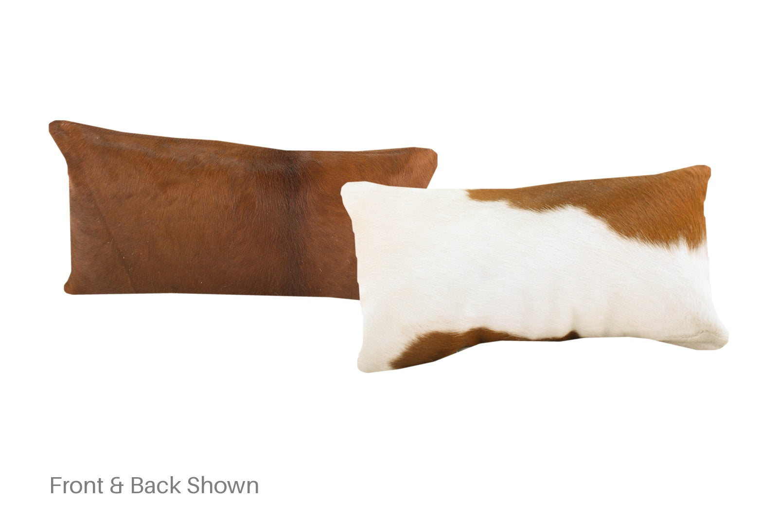 Brown and White Cowhide Pillow #A51676