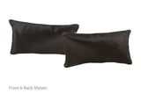 Solid Black Cowhide Pillow 12x22 #A51685 by Hudson Hides