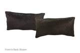 Solid Black Cowhide Pillow 12x22 #A51686 by Hudson Hides
