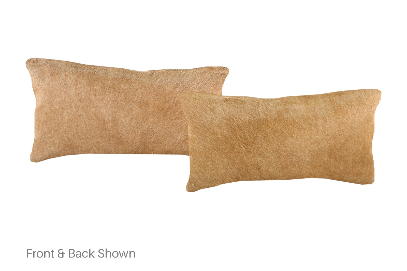 Solid Brown Cowhide Pillow #A51688