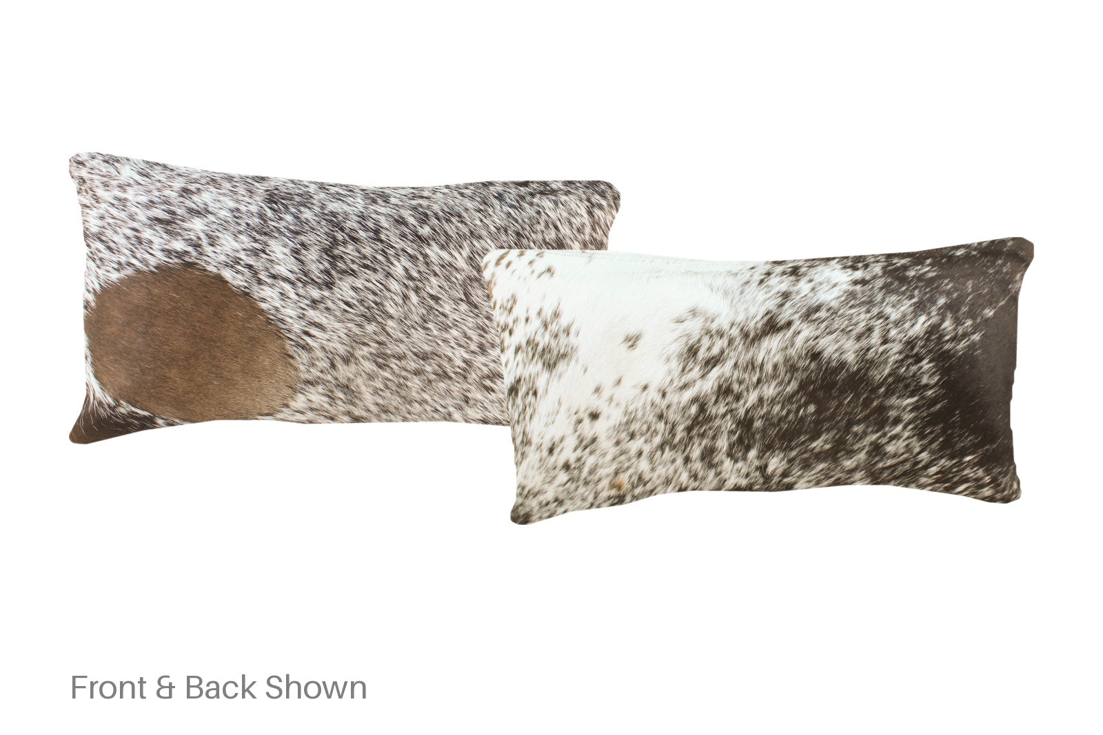 Salt and Pepper Brown Cowhide Pillow #A51689