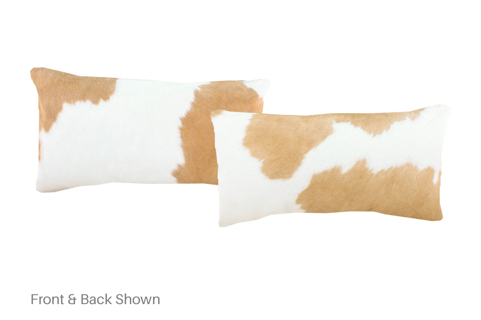 Beige and White Cowhide Pillow #A51690