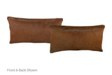 Solid Brown Cowhide Pillow 12x22 #A51692 by Hudson Hides