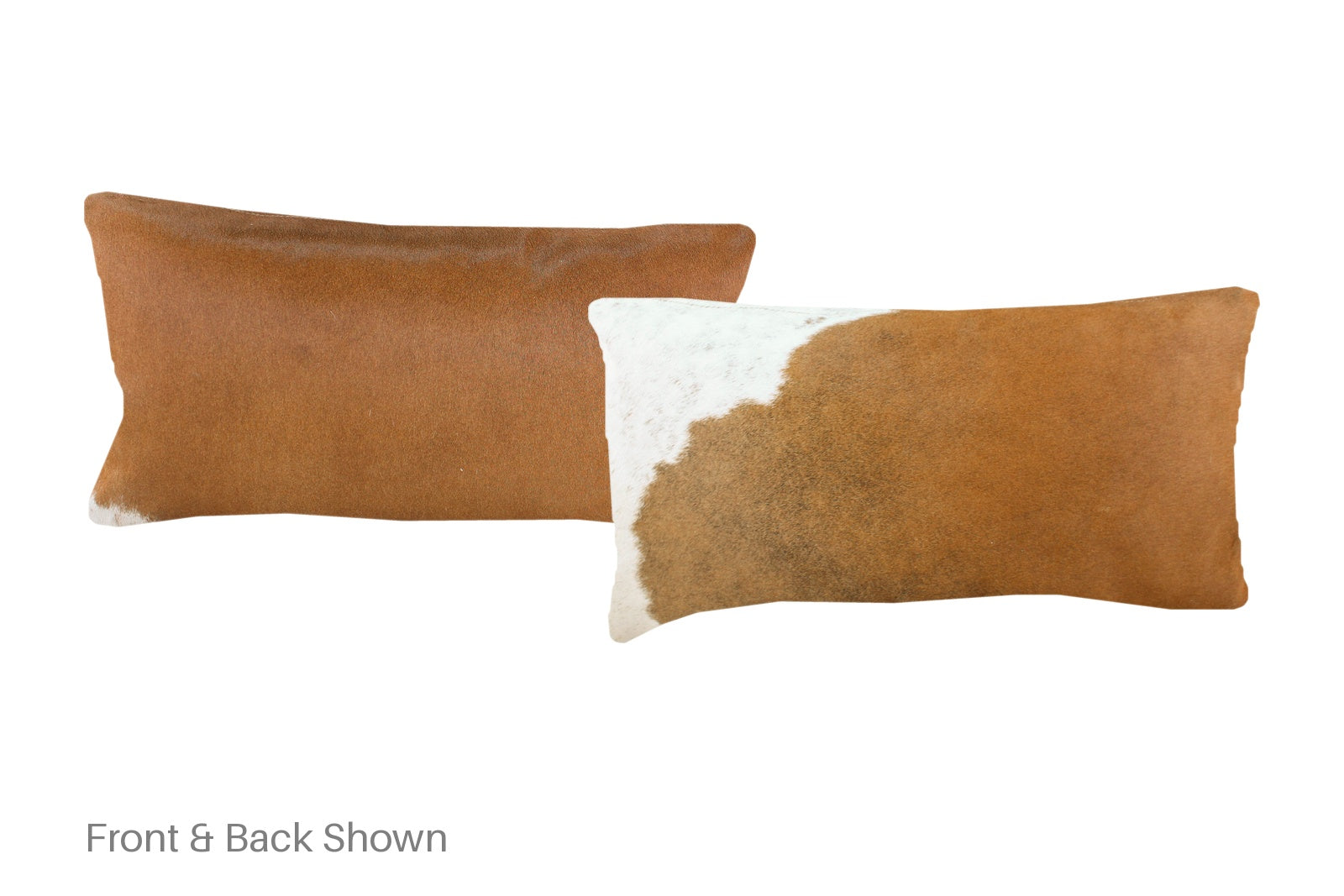 Brown and White Cowhide Pillow #A51693