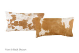 Brown and White Cowhide Pillow 12x22 #A51694 by Hudson Hides