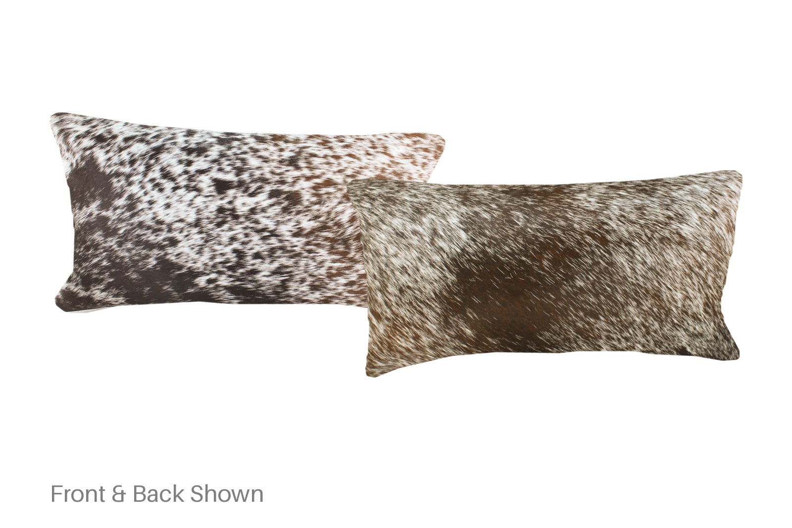 Salt and Pepper Brown Cowhide Pillow #A51696