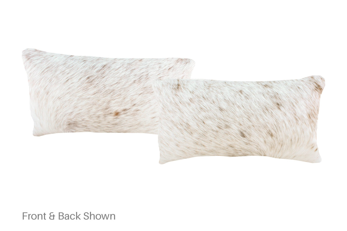 Salt and Pepper Brown Cowhide Pillow #A51702