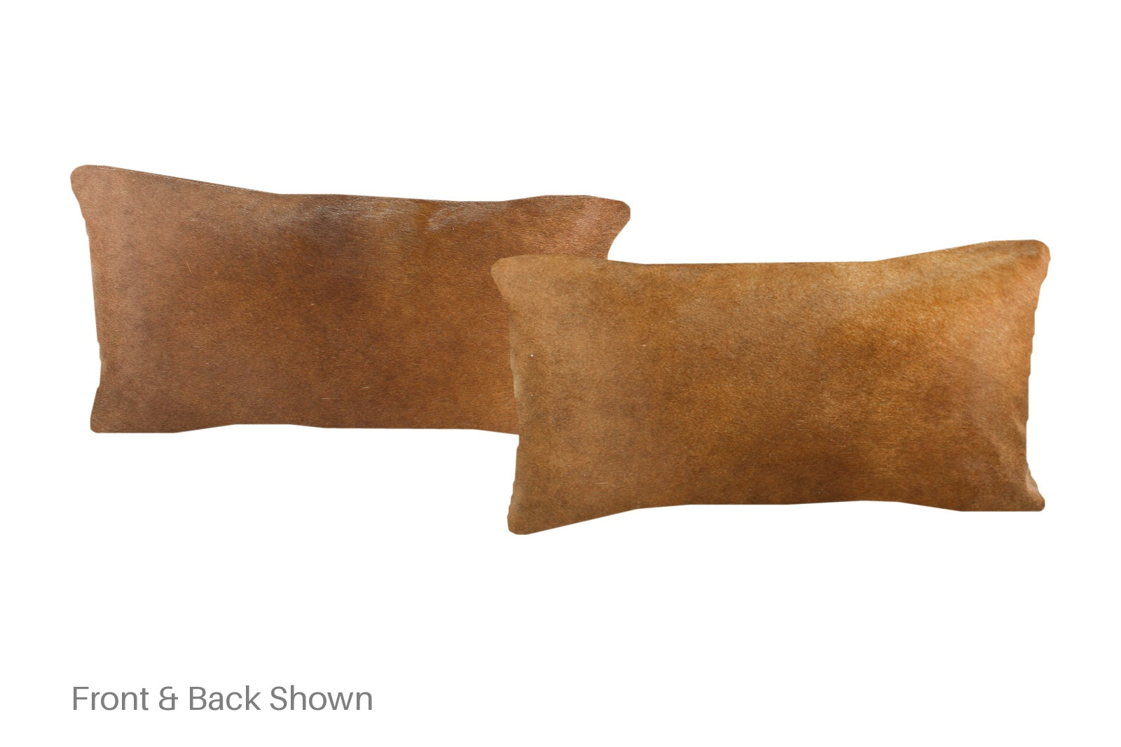 Solid Brown Cowhide Pillow #A51704