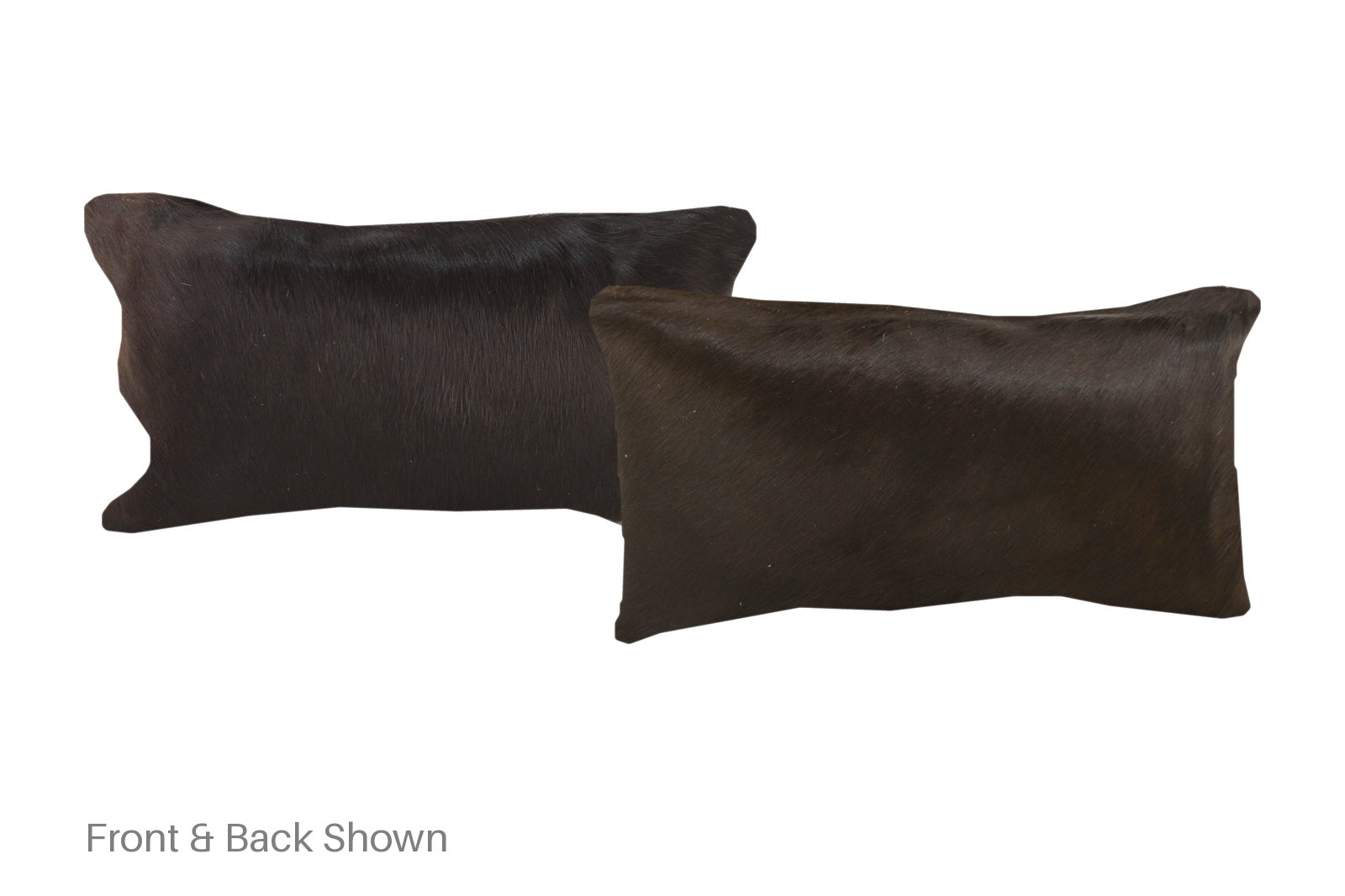 Solid Black Cowhide Pillow #A51705