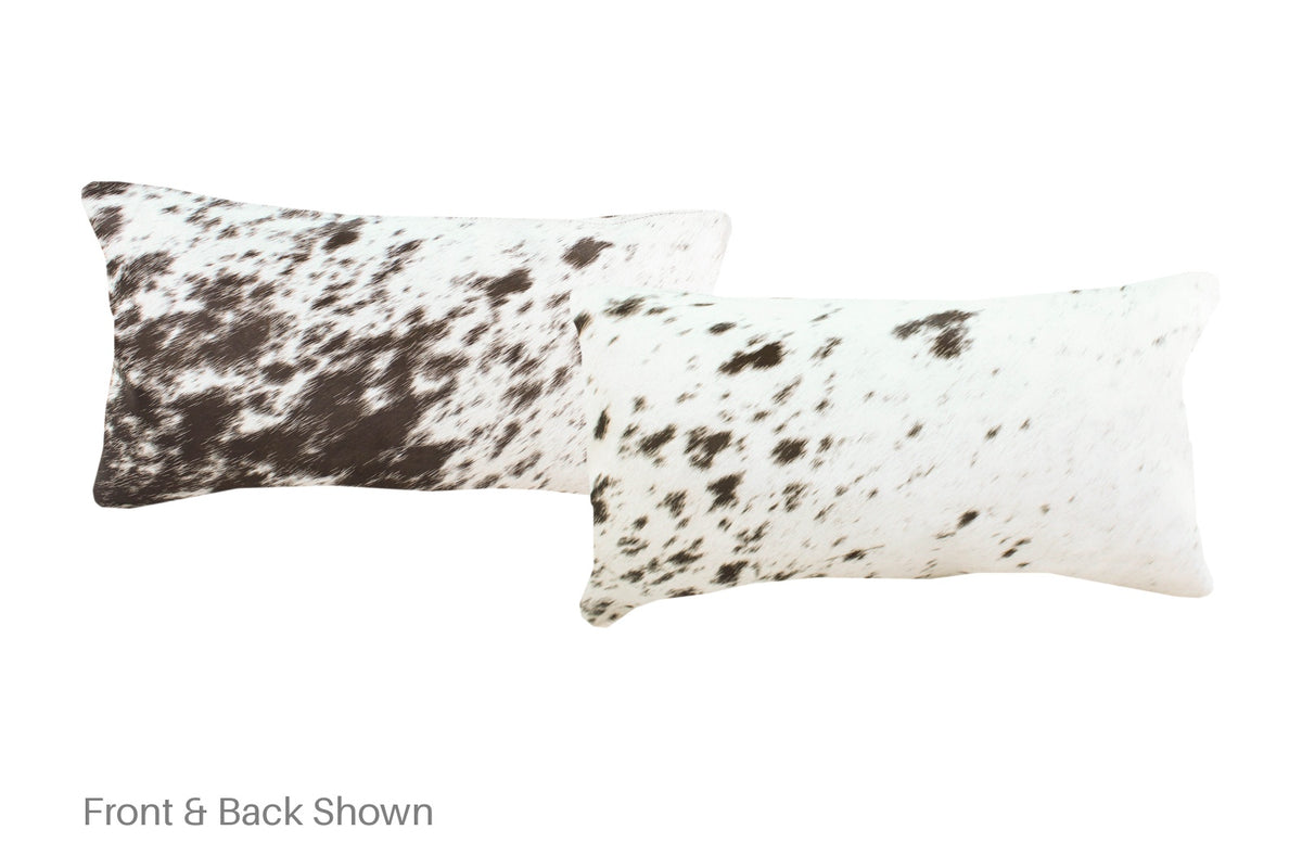 Salt and Pepper Black Cowhide Pillow #A51712
