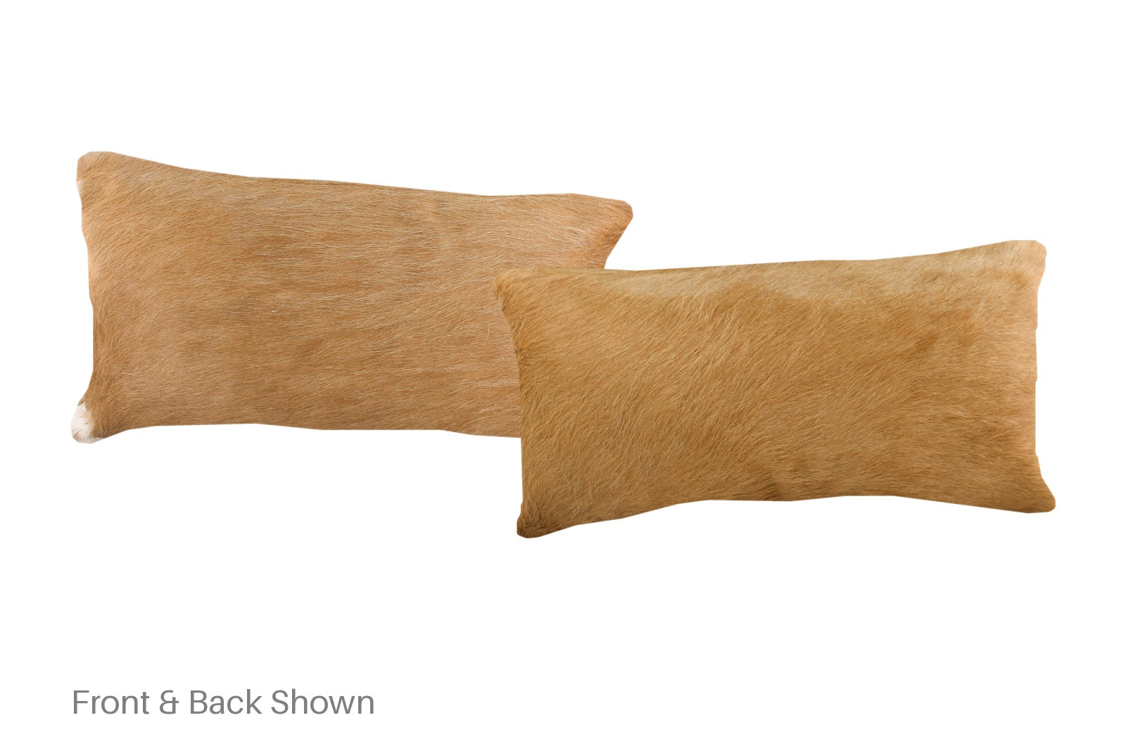 Solid Brown Cowhide Pillow #A51715