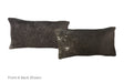 Solid Black Cowhide Pillow 12x22 #A51716 by Hudson Hides