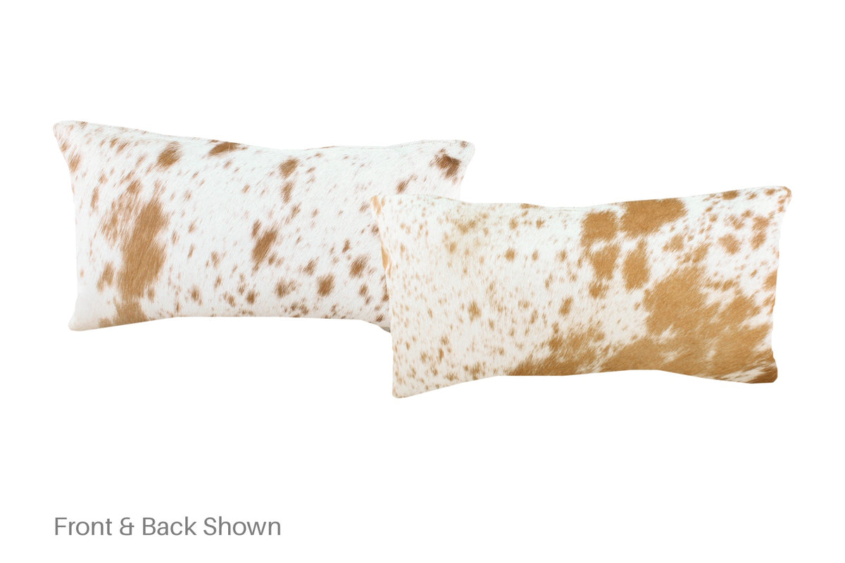 Salt and Pepper Brown Cowhide Pillow #A51717