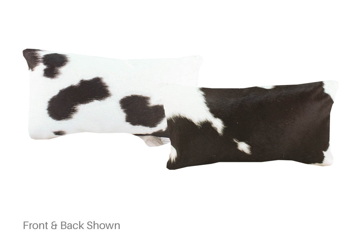 Black and White Cowhide Pillow #A51719