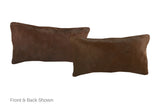 Solid Brown Cowhide Pillow 12x22 #A51722 by Hudson Hides