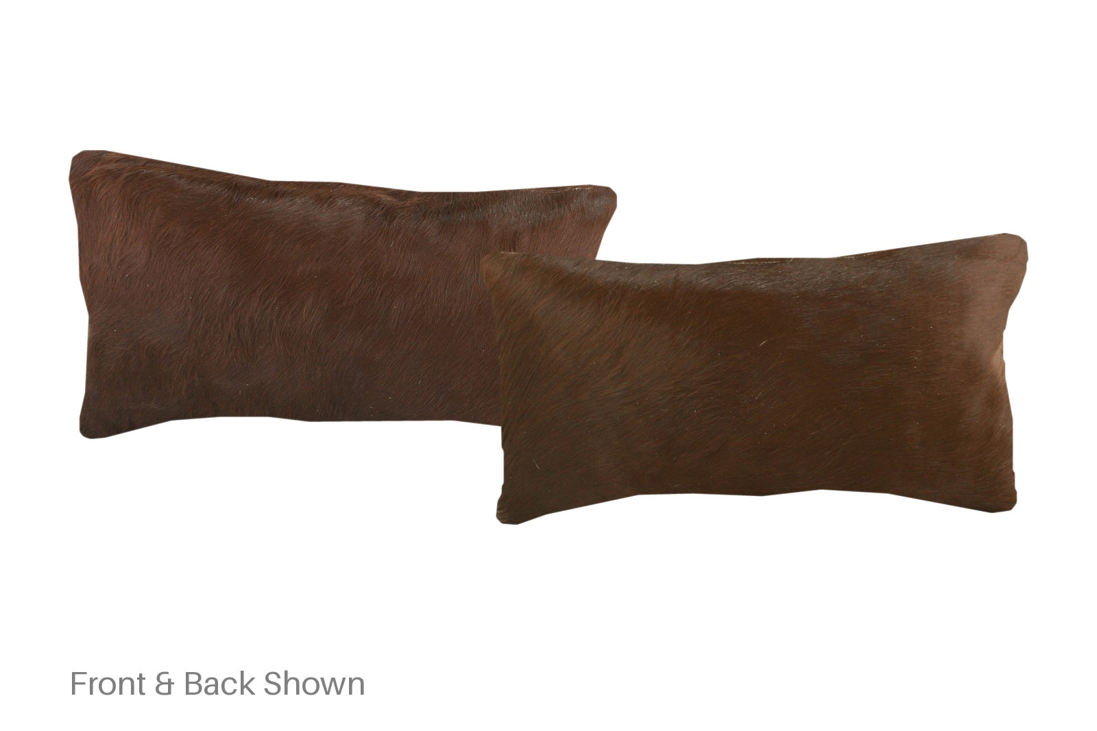 Solid Brown Cowhide Pillow #A51722