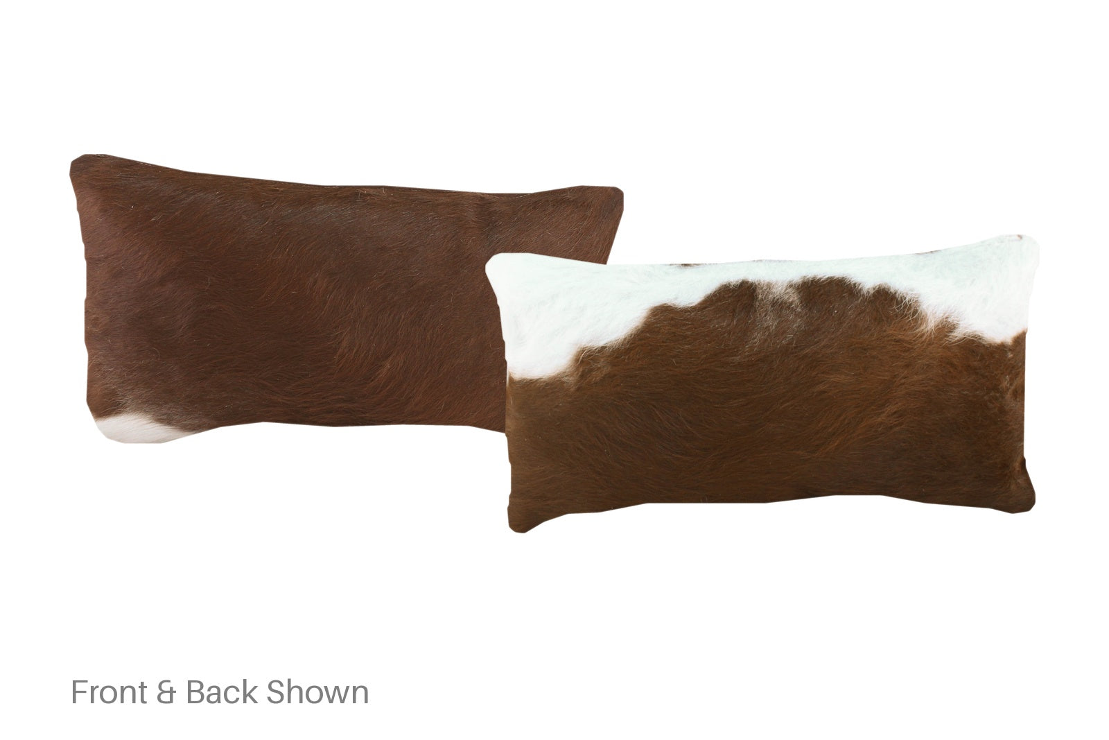 Brown and White Cowhide Pillow #A51728