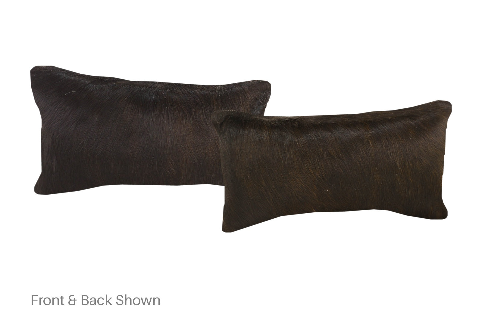 Solid Black Cowhide Pillow #A51730