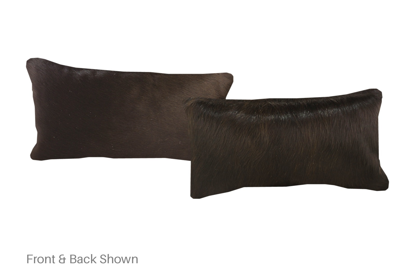 Solid Black Cowhide Pillow #A51739