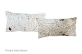 Salt and Pepper Black Cowhide Pillow 12x22 #A51742 by Hudson Hides