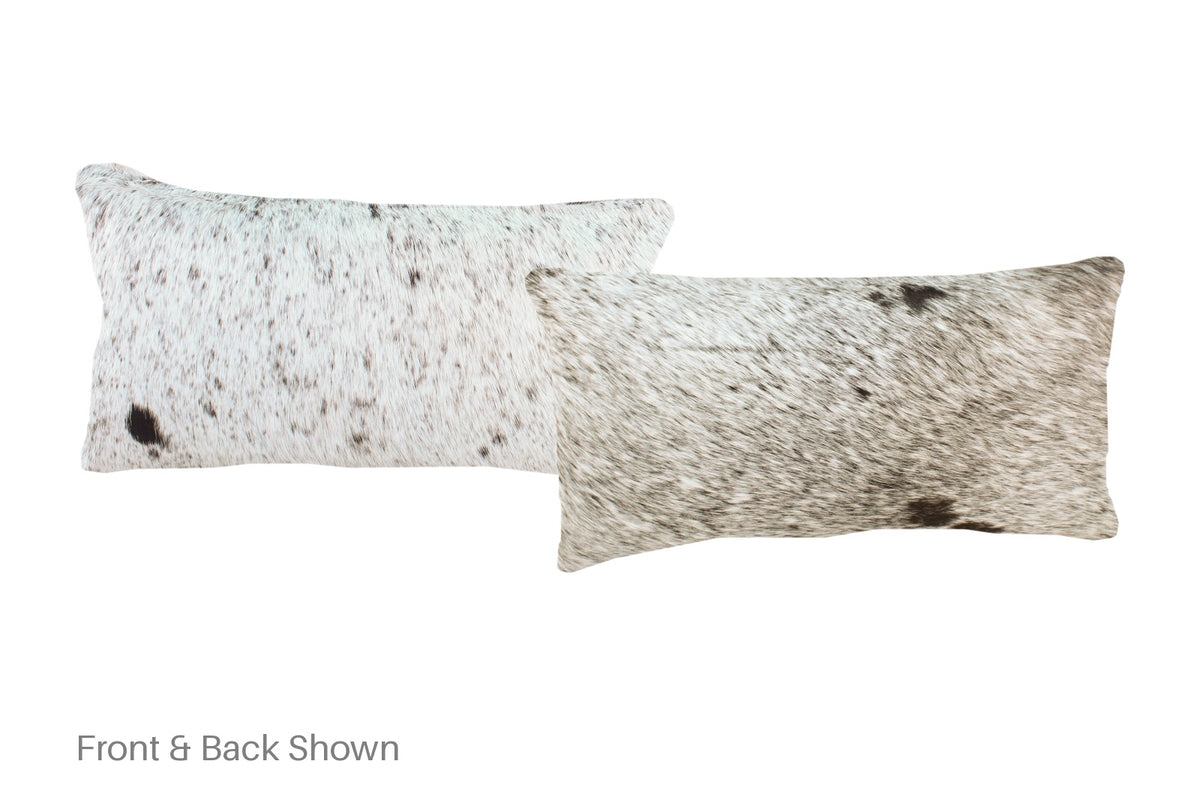 Salt and Pepper Black Cowhide Pillow #A51742