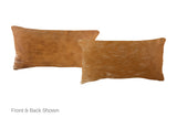 Solid Brown Cowhide Pillow 12x22 #A51744 by Hudson Hides