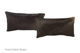 Solid Black Cowhide Pillow 12x22 #A51745 by Hudson Hides