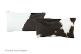 Black and White Cowhide Pillow 12x22 #A51747 by Hudson Hides