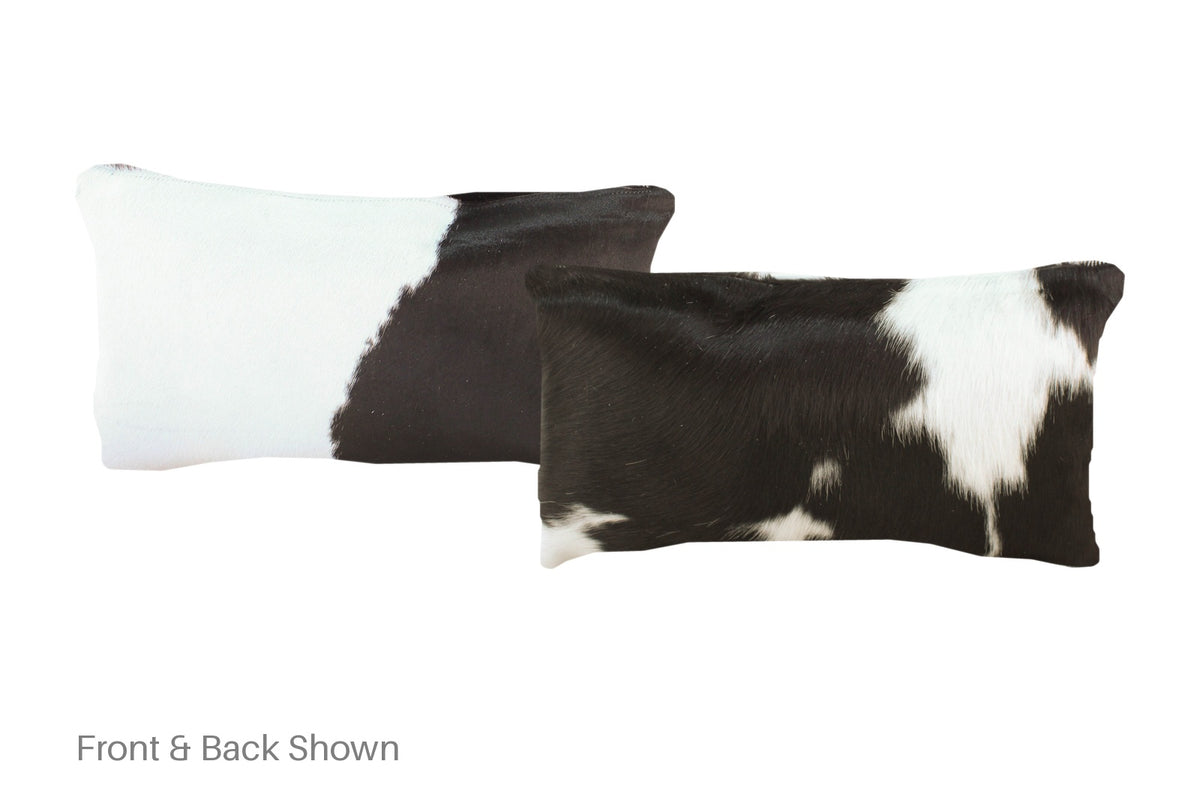 Black and White Cowhide Pillow #A51747