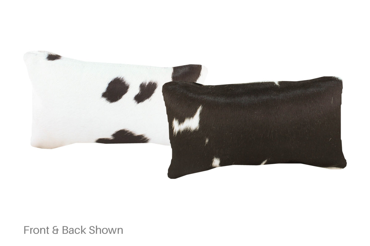 Black and White Cowhide Pillow #A51765